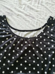  Polka Dot Tank Dress Round Neck Stretch