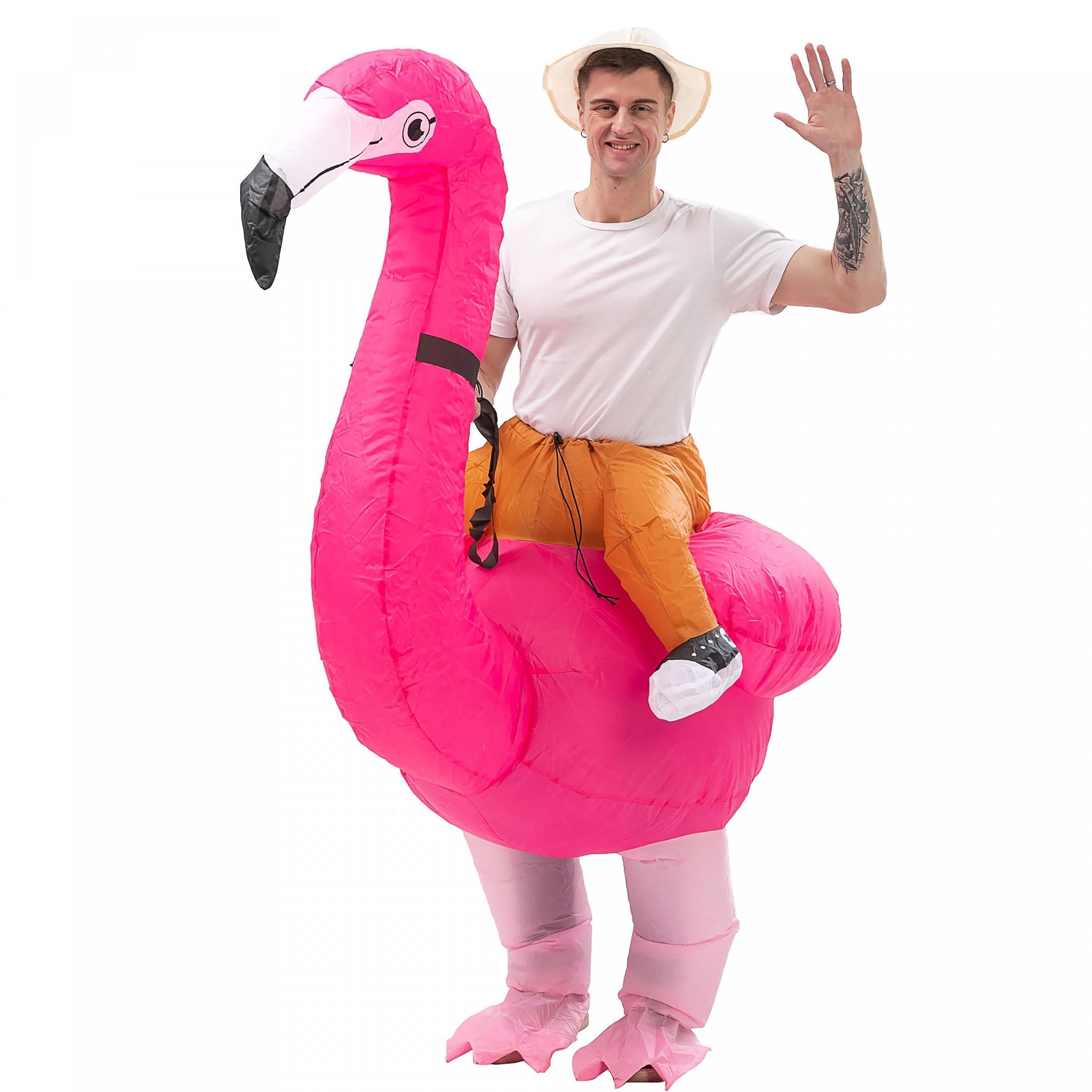 Christmas Flamingo Inflatable Costume Spoof Makeup Props Funny
