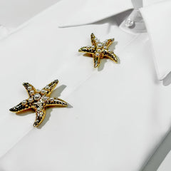 Starfish Rhinestone Decorative Buttons - Great for Men & Women's Clothing