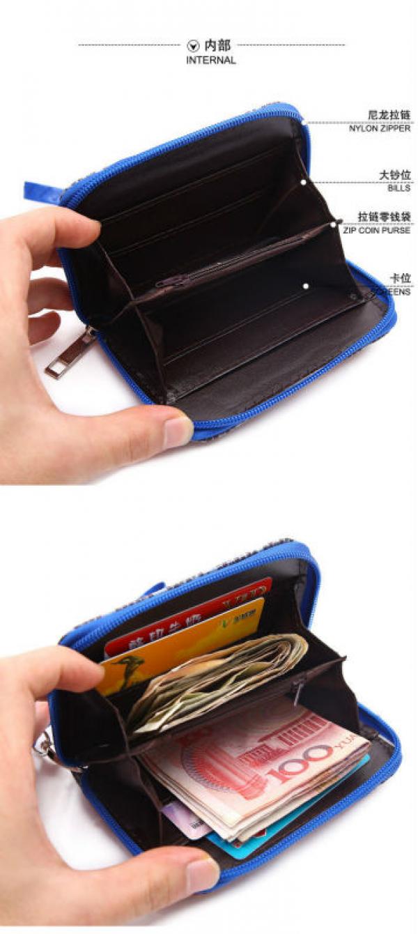 Anime Fairy Tail Natsu Dragneel Short Wallet Zipper Purse Cosplay