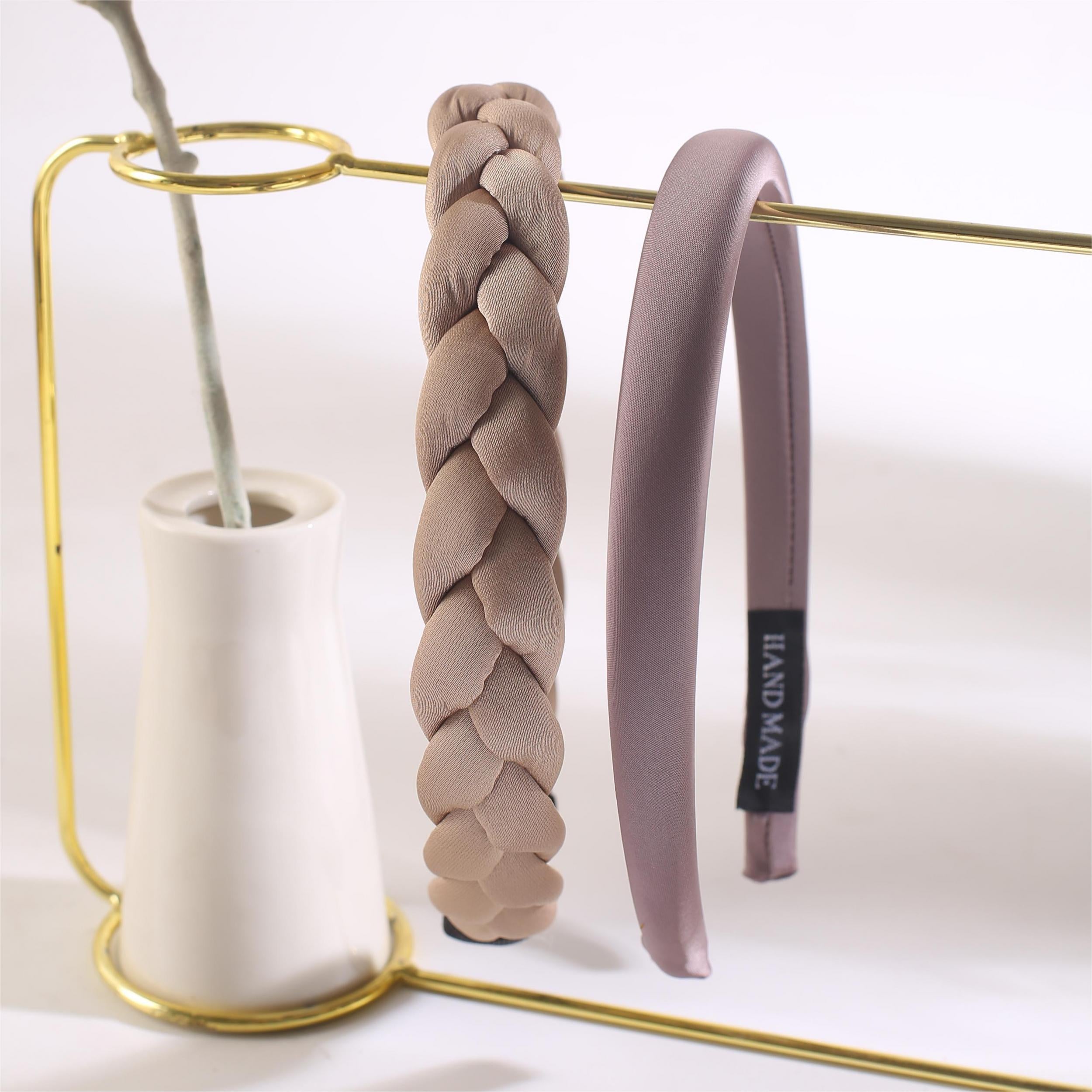 Retro Gloss Twist Headband Non slip Braided Hair Band Set