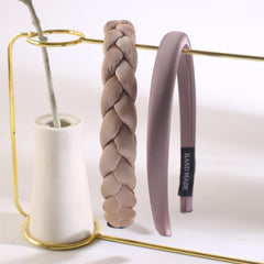 Retro Gloss Twist Headband Non slip Braided Hair Band Set
