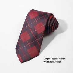 Men's Plaid Stripe Business Necktie