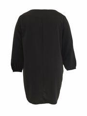  Casual Dress Cross Letter Print Lantern Sleeve Tee Dress