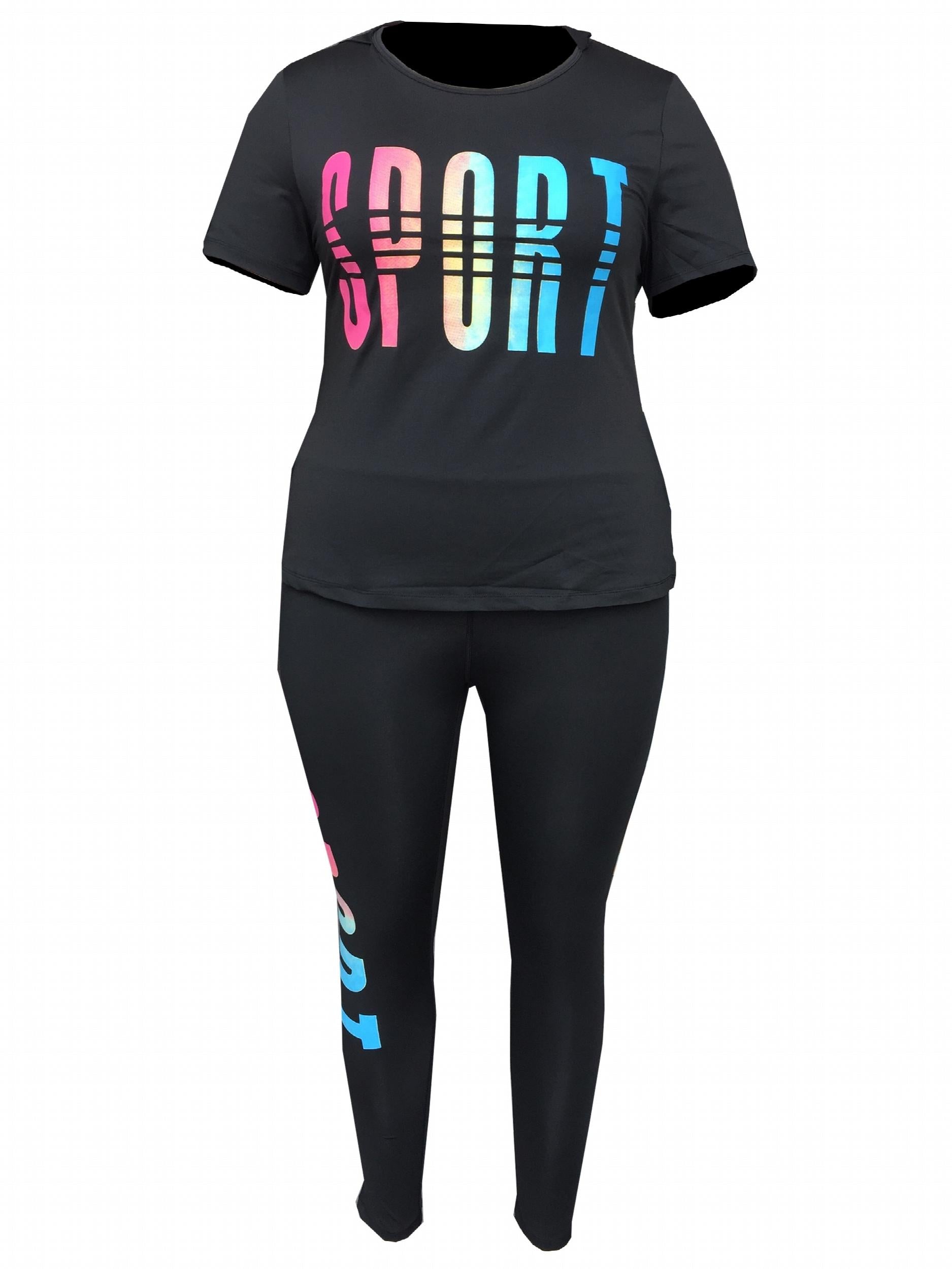  Women's Letter Print Hoodie & Pants Set