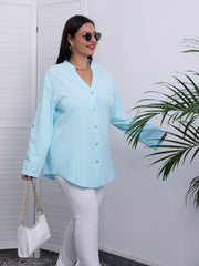  Casual Blouse Women's Plus