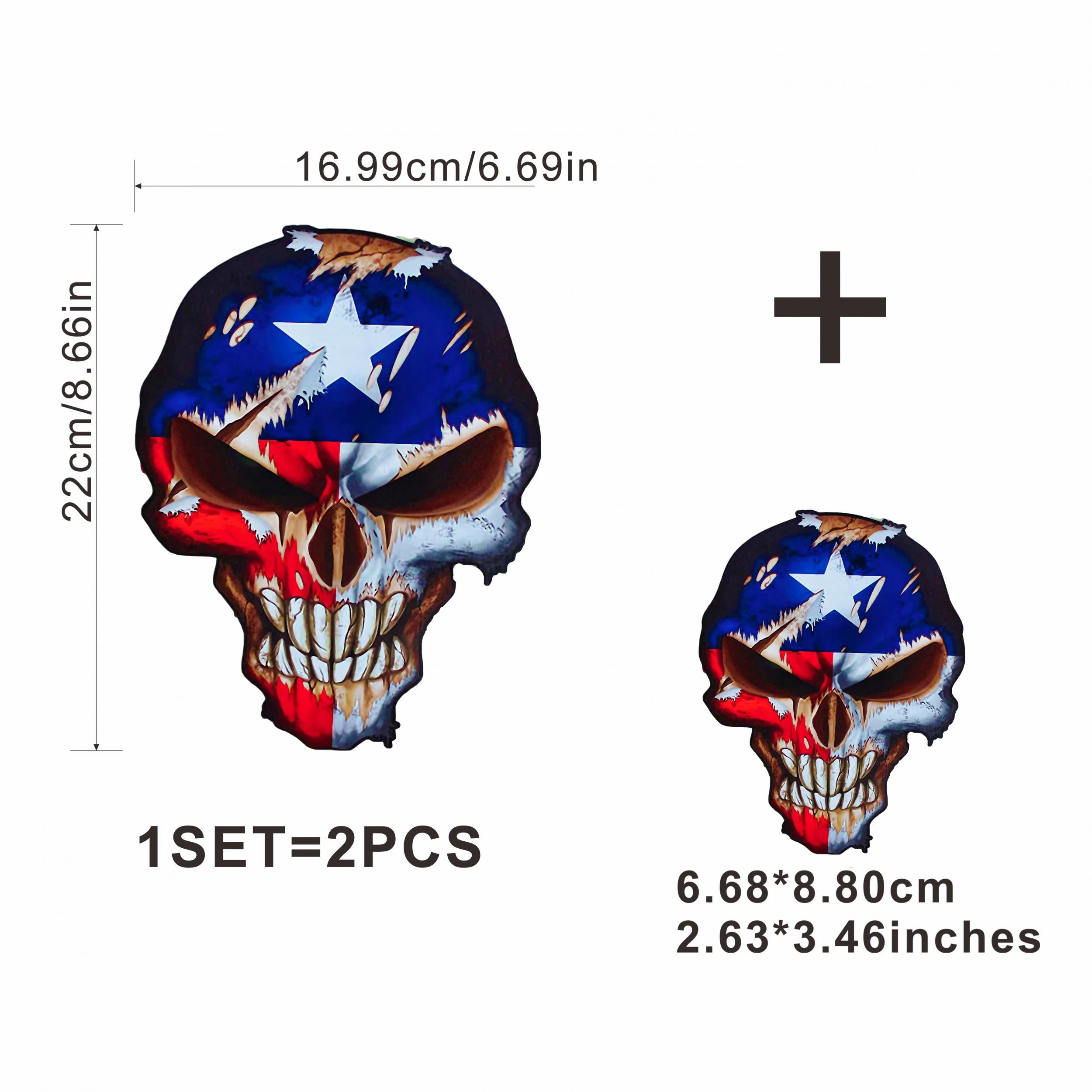 Skull Iron On Sticker Patches DIY Washable Decals Halloween Gift