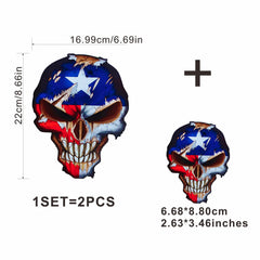 Skull Iron On Sticker Patches DIY Washable Decals Halloween Gift