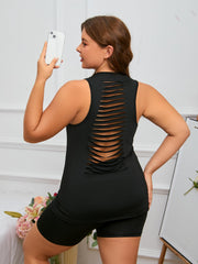  Cut Out Back High Stretch Tank Top