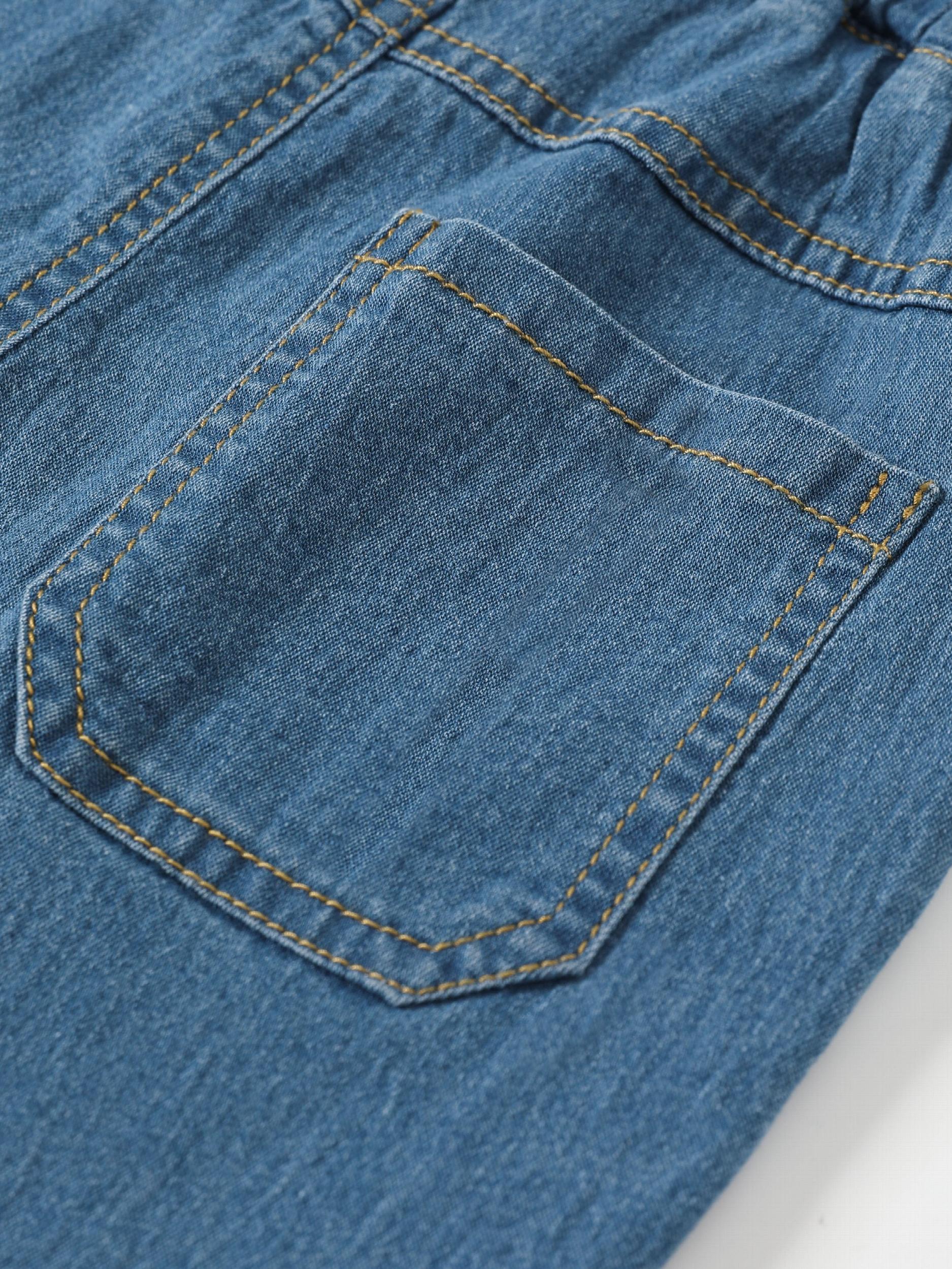 Boys Summer Denim Shorts Elastic Waist Casual Stretch