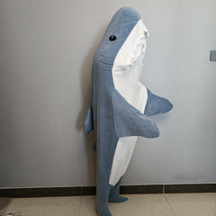 Shark Blanket Flannel Hoodie Sleeping Bag