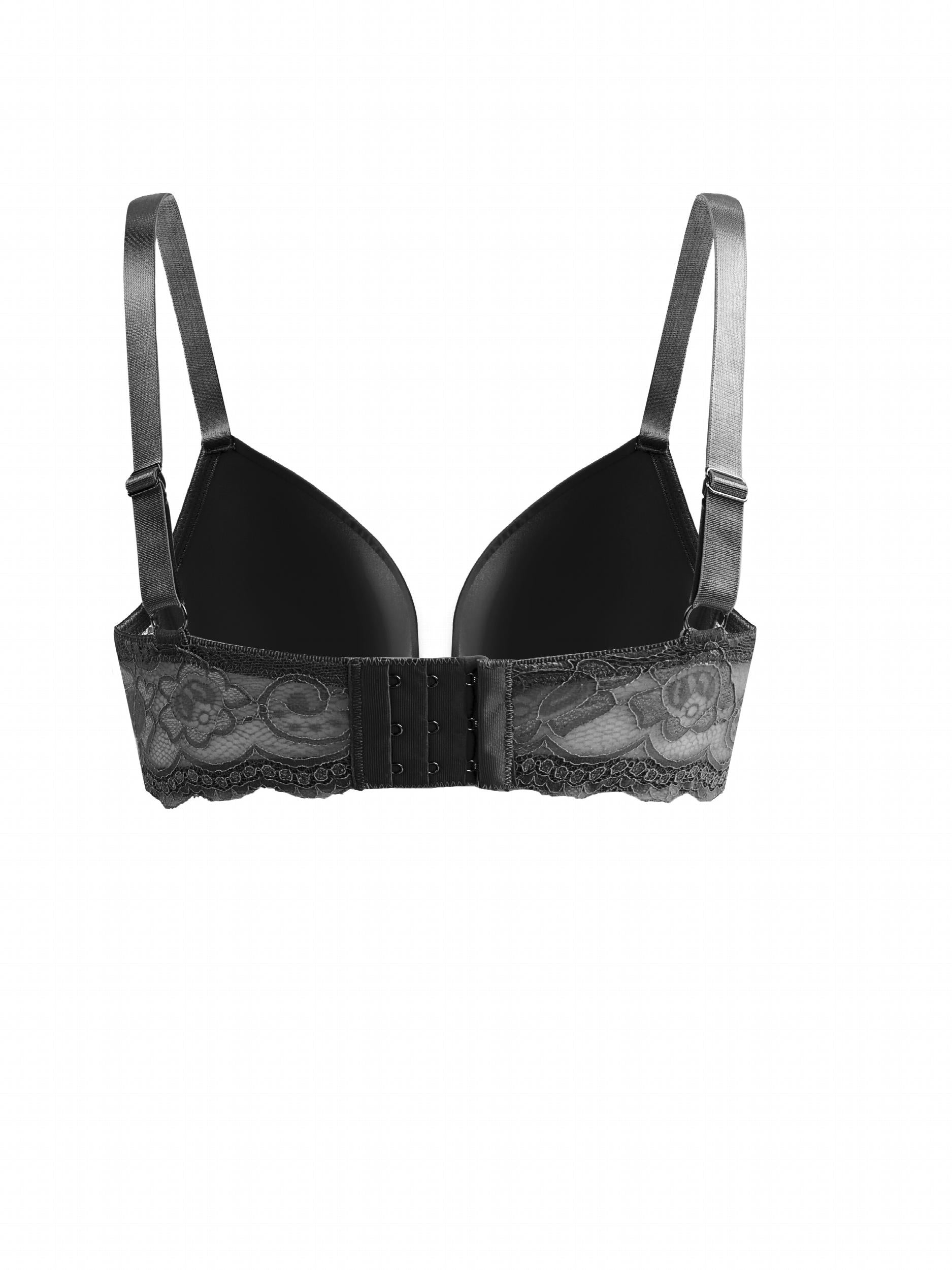  Bra Lace Bow Front Padded Full Cover Bralette