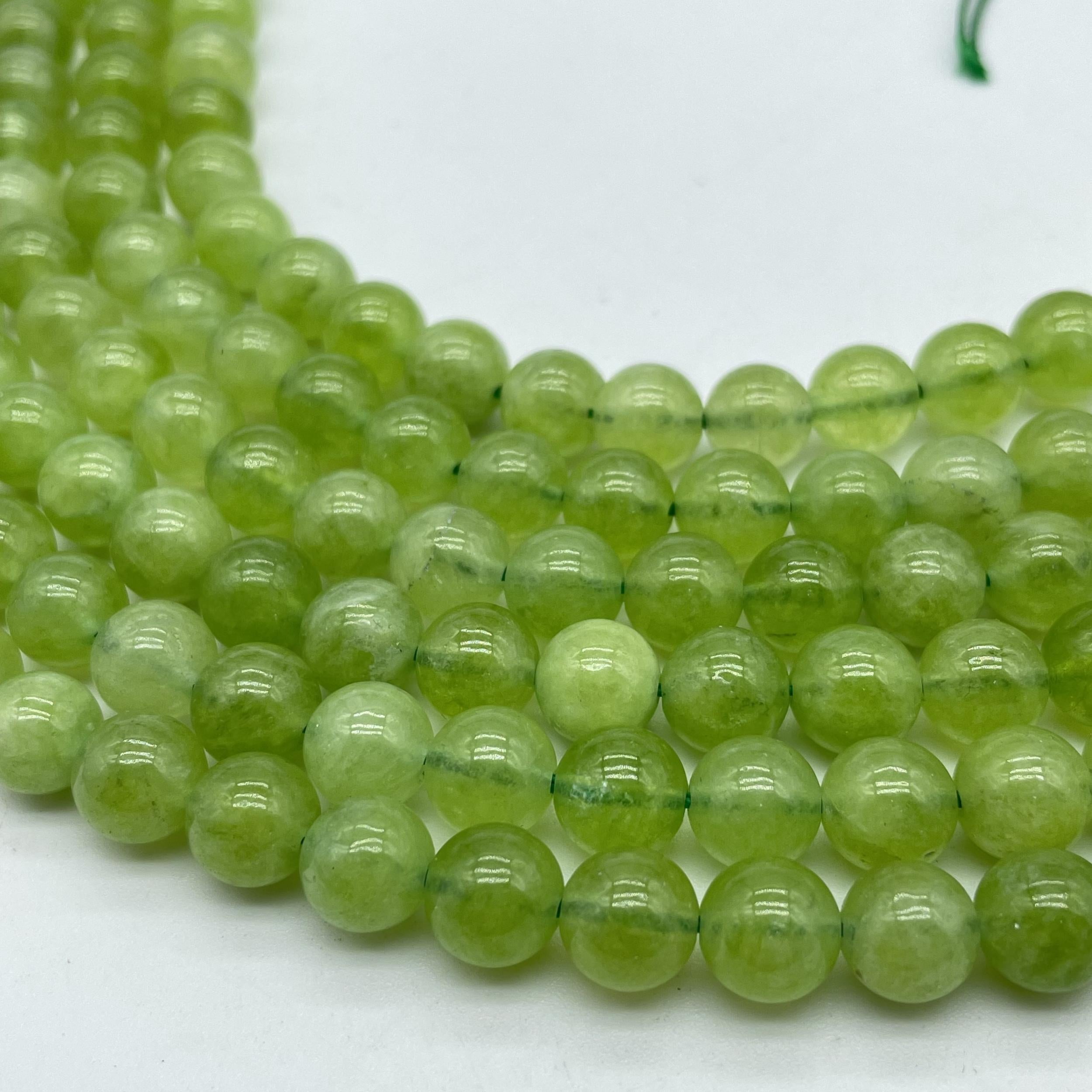 6mm-10mm Natural Peridot Round Beads for Jewelry Making