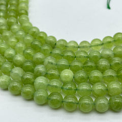 6mm-10mm Natural Peridot Round Beads for Jewelry Making