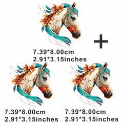 Horse Printing Patch Creative Hand painted Painting Heat Transfer