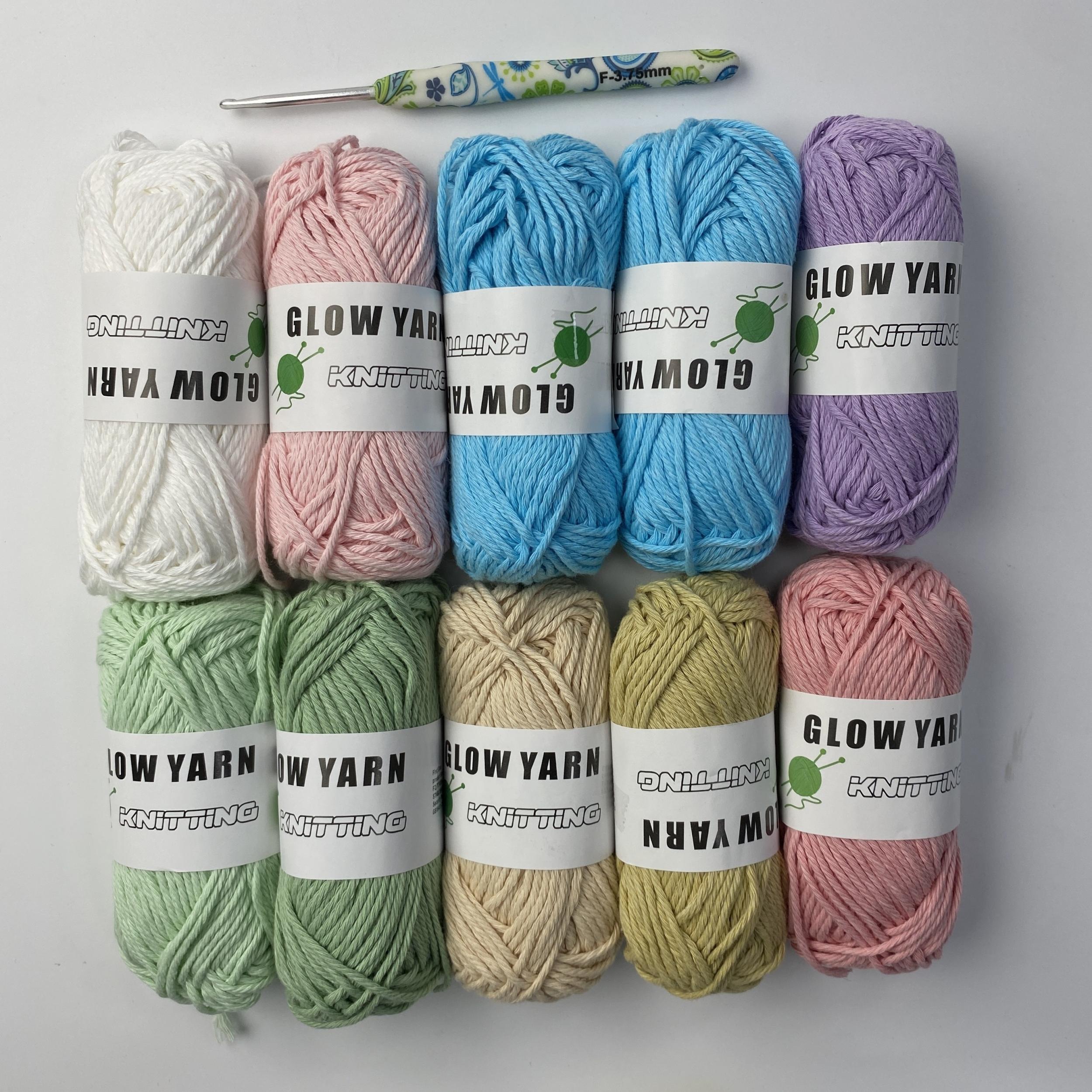 Glow In The Dark Yarn 10 Rolls Pack Soft Yarn for Crocheting & Knitt