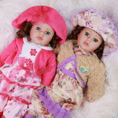2 Pack Reborn Baby Dolls Soft Vinyl Head & Limbs 25" Fashionable Toy for Kids