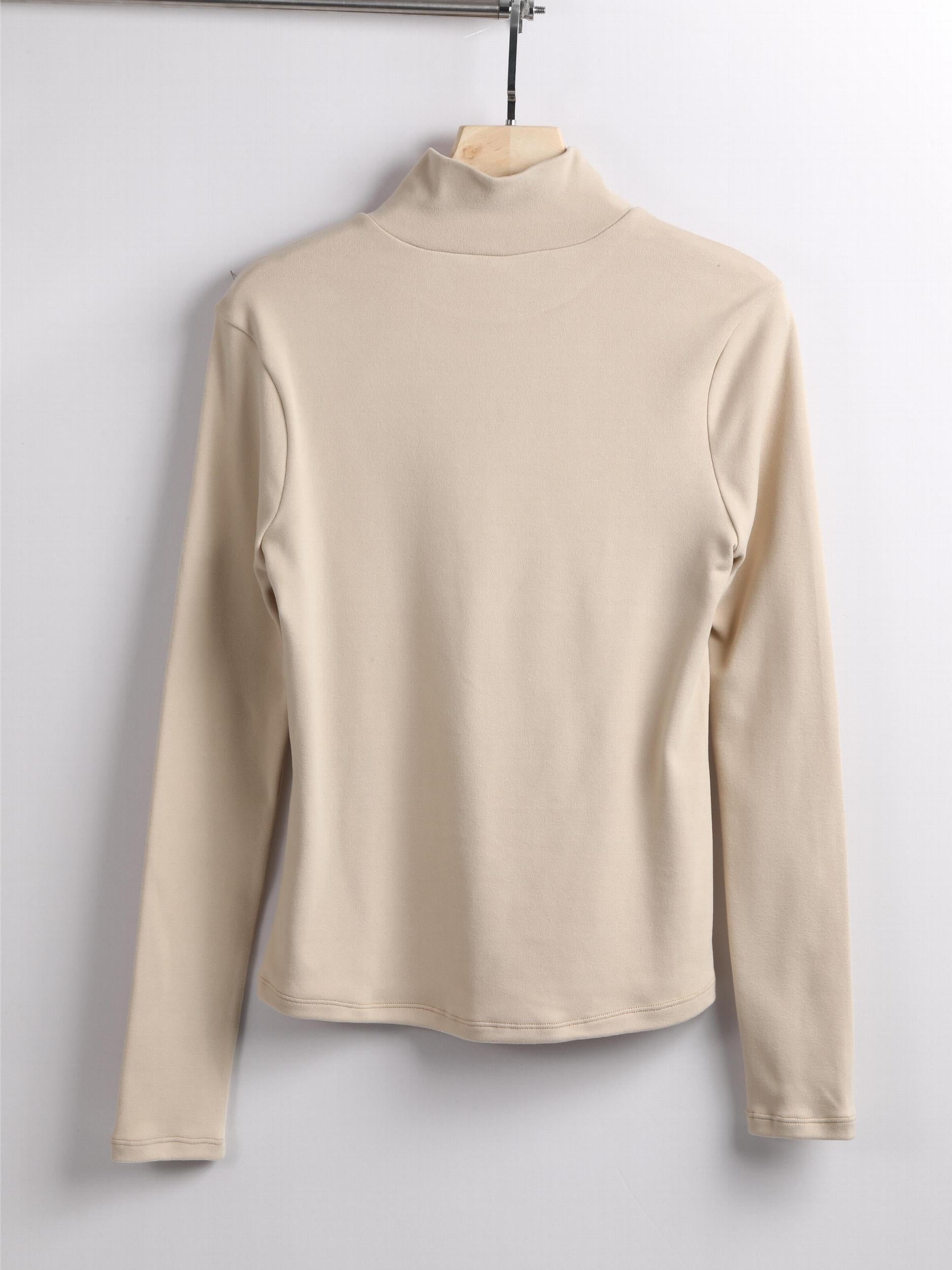 High Neck Stretch Long Sleeve Shirt Slim Fit Base Layer Top