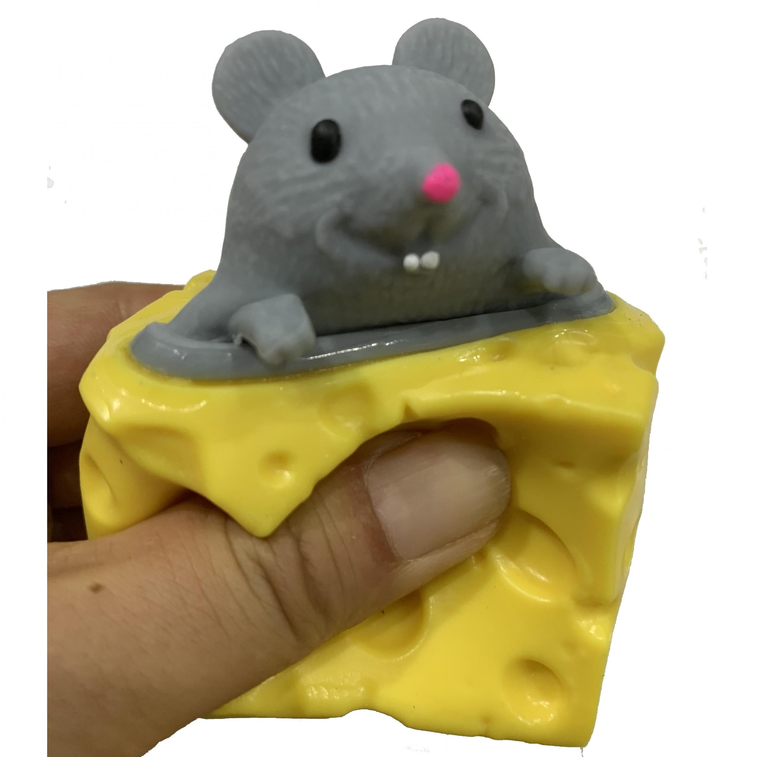 Squeeze Mouse Toy Cheese Cup Fun Fidget Toy for Kids & Adults