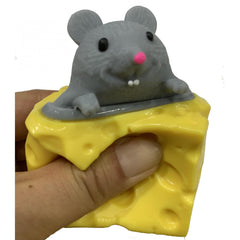 Squeeze Mouse Toy Cheese Cup Fun Fidget Toy for Kids & Adults