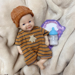 6 Inch Mini Silicone Reborn Dolls Soft Touch Baby Doll Toys