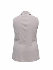  Solid Lapel Collar Stretch Blazer