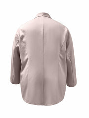  Women's Basic Blazer Solid Long Sleeve Shawl Collar Blazer