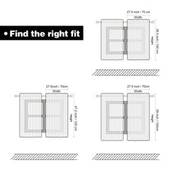 2pcs Vintage Kitchen Blessing Words Half Blackout Curtains