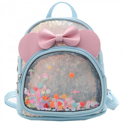Girls' Jelly Backpack with Sequined Bow