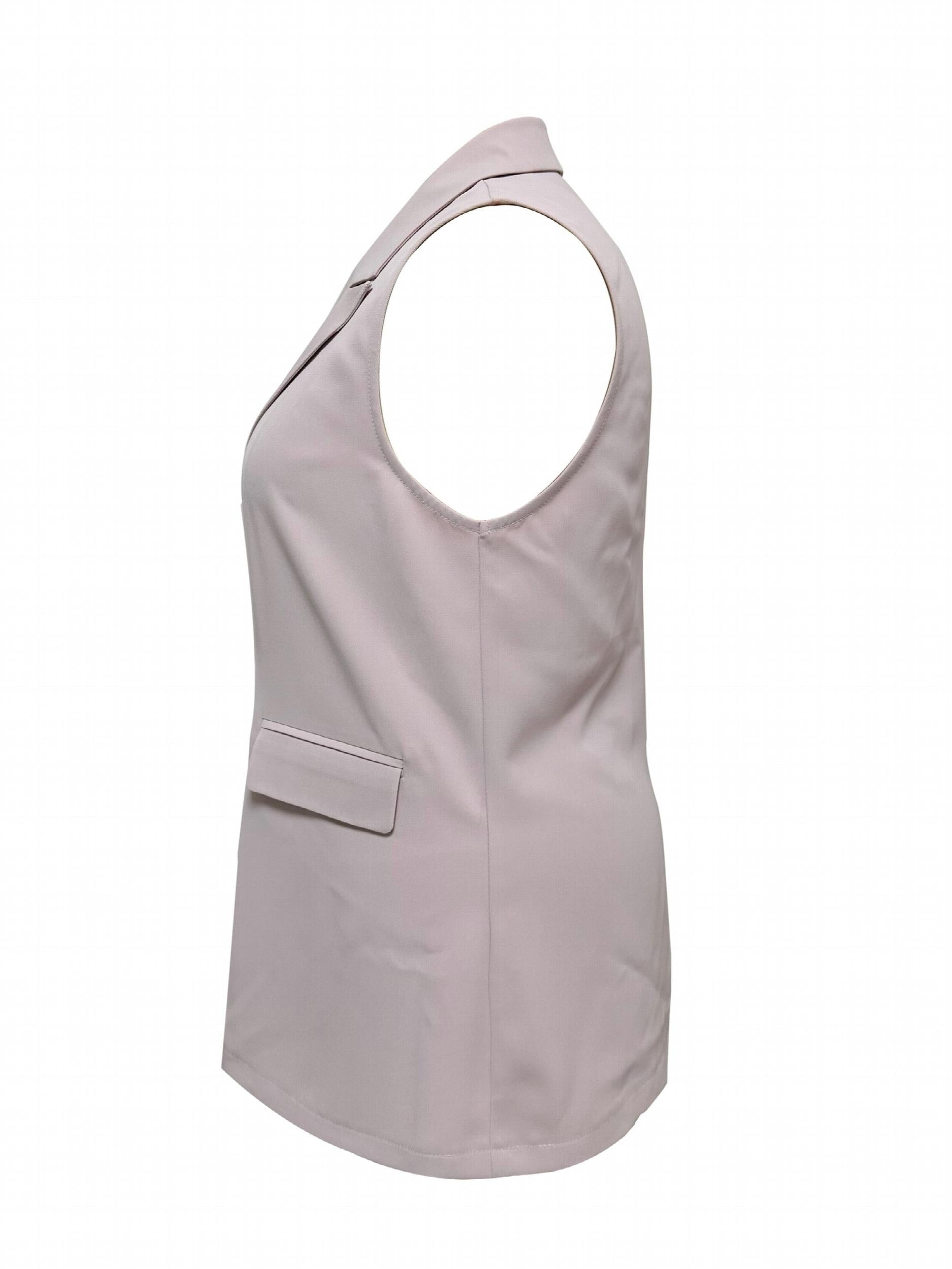  Solid Lapel Collar Stretch Blazer