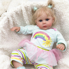 Adorable Reborn Doll Blonde Hair Soft Vinyl Realistic Lifelike