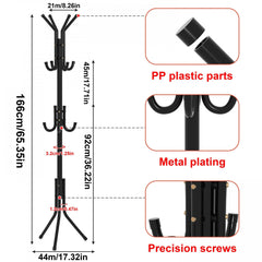 Clothes Hanging Storage Rack for Hats Coats Bags Scarves