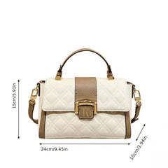 Quilted Crossbody Bag Retro Leather Shoulder Bag Classic Handbag