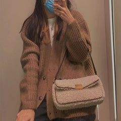 Faux Fur Women's Shoulder Bag Winter Handbag