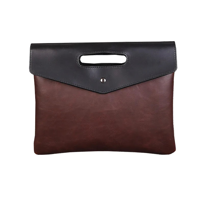Vintage Leather Laptop Bag for Men 15-Inch Business Briefcase