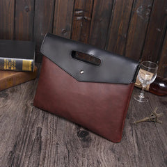 Vintage Leather Laptop Bag for Men 15-Inch Business Briefcase