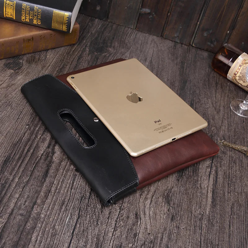 Vintage Leather Laptop Bag for Men 15-Inch Business Briefcase