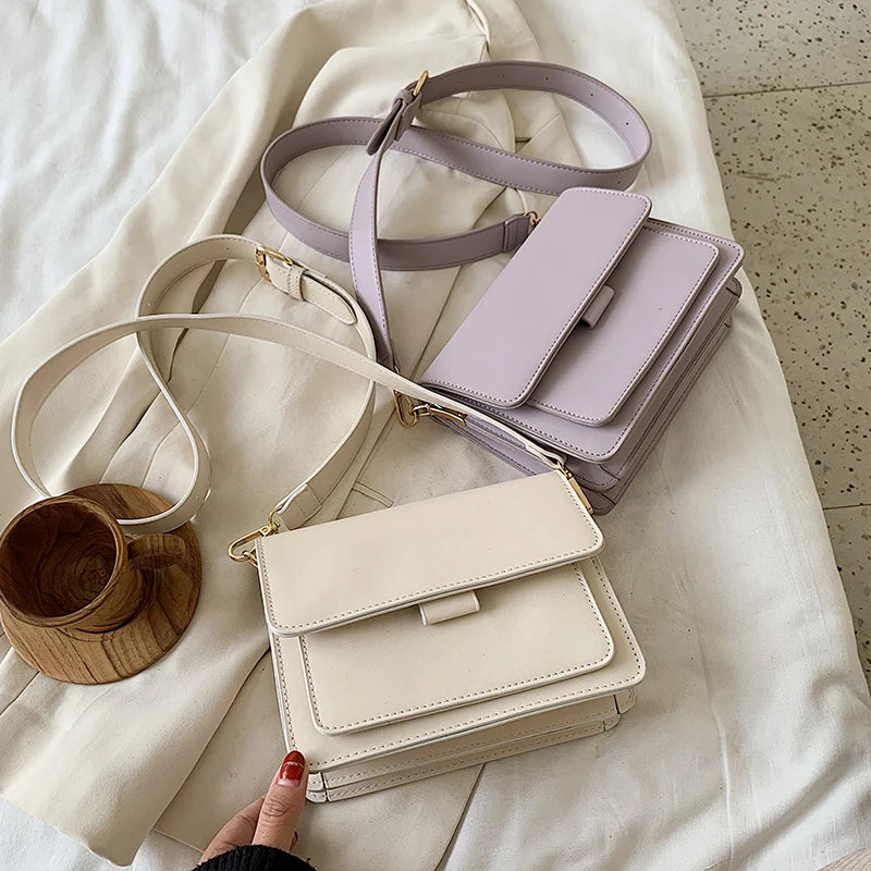 Women's PU Leather Crossbody Bags Summer Handbags Female Shoulder Bags