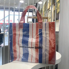 Women's Trended Shoulder Tote Bag Water Proof PVC Large Capacity Handbag