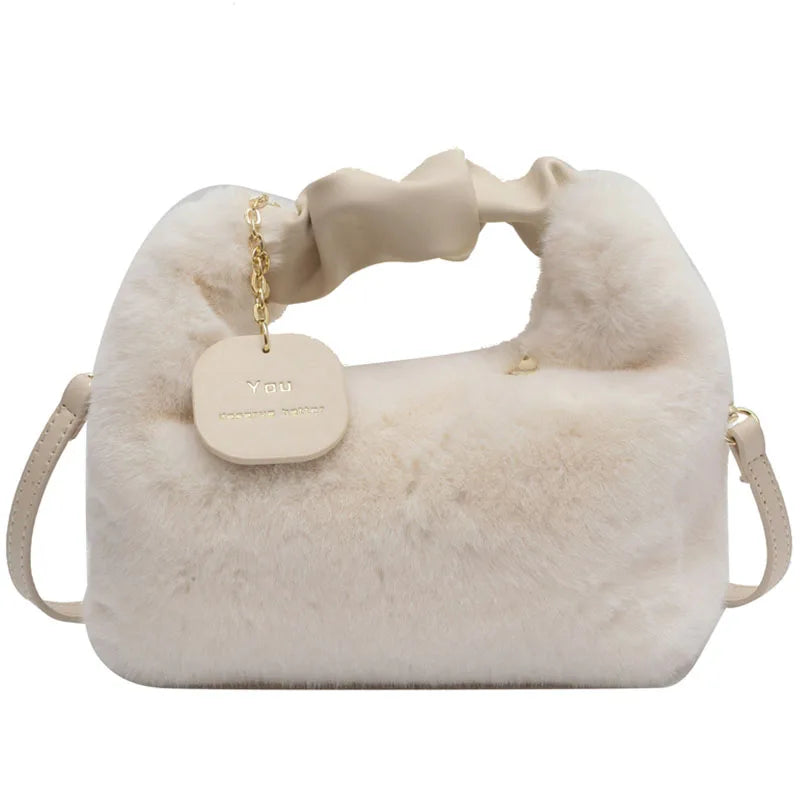 Women's Winter Plush Tote Bag Soft and Warm