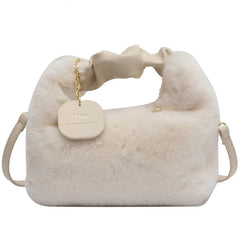 Women's Winter Plush Tote Bag Soft and Warm