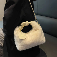 Women's Winter Plush Tote Bag Soft and Warm