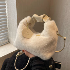 Women's Winter Plush Tote Bag Soft and Warm
