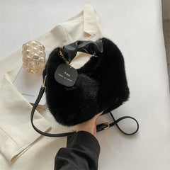 Women's Winter Plush Tote Bag Soft and Warm