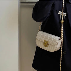Women's Bead Rhombus Chain Small Square Bag