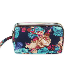 Retro Canvas Handbag For Women Flower Printing Zipper