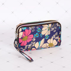 Retro Canvas Handbag For Women Flower Printing Zipper