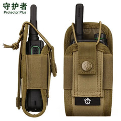 Tactical Walkie-Talkie Bag Molle Waist Belt Camouflage Phone Pouch