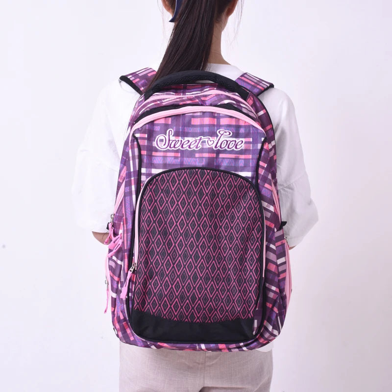 Large Capacity Nylon Backpacks Retro Casual School Travel Bags