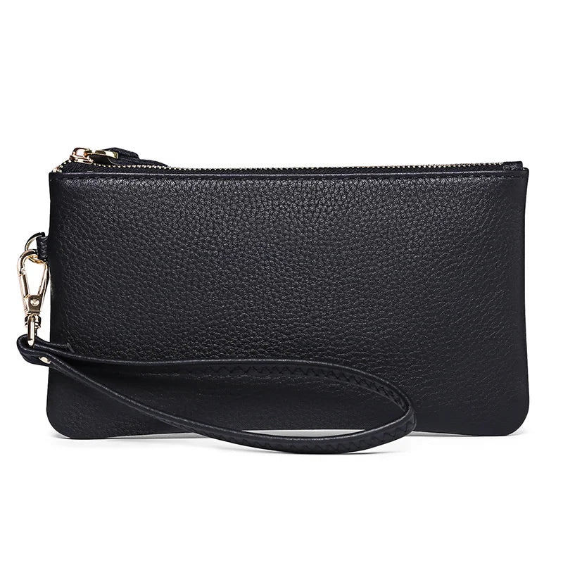 Head Leather Wallet Women's Long Multi-Function Zipper Hand Bag